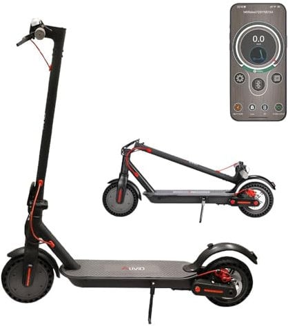 Alivio 350W Foldable Electric Scooter for Adult, Double Brake Waterproof Body Electric Scooter, 8.5in Honeycomb Tires 200kg Capacity (Black)