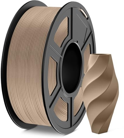 JAYO PLA Holz Filament 1,75 mm, Echtes Holz PLA 3D Drucker Filament, Holzstruktur, mit 15% Holzfasern, 1,1 kg Spule, Maßgenauigkeit +/- 0,02 mm