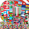 Internationale Weltflaggen Party Dekorationen, internationale Flagge Geburtstag Partygeschirr,41PCS Tischdecke,Pappteller,Servietten,Pappbecher, Geburtstag Party Supplies, 10 Gäste