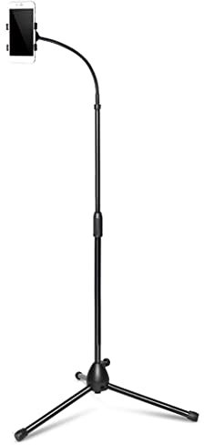 Bodenständer, Bodenständer für Telefon/Tablet, Stativhalterung, höhenverstellbar, 31 bis 55 Zoll, 360 ° drehbar, für alle 3,5-10,5 Zoll großen Telefone und Tablets mit Selfie-Sticks mit Füll