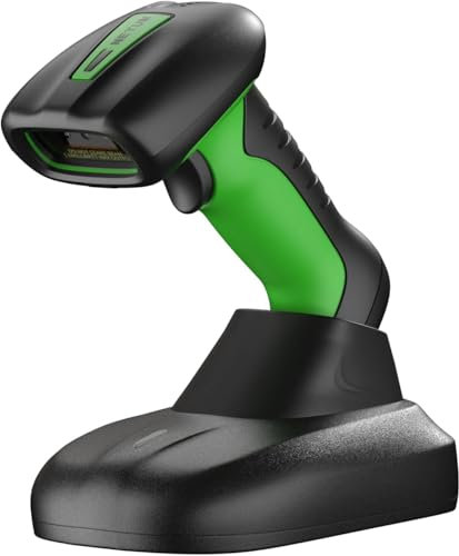NETUM 2D QR Industrial Bluetooth Barcode Scanner mit Ladestation, Upgraded Wireless 2D/1D Bar Code Reader, 2600mAh Akku, Fallstaubdicht, Freisprecheinrichtung für Windows, Mac, Android, iOS (NT-1950)