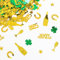BOOMTOP Konfetti Streudeko Silvester Deko 2026 Kleeblatt Konfetti Tischdeko Hufeisen Metallic Sterne 15g Viel Glück Glücksbringer Klein Gold Grün Glitzer Silvester Dekoration Neujahr Party Deko