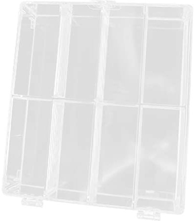 Vaguelly Plastic Model Display Case Organizer Box for Boys and Girls 19.5x4.4x17cm 8 Compartments Doors Dustproof Showcase for Toy Car Collections