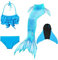Pyjacos Fisch Tail Mädchen Fisch zum Monoflosse mit Bikini Cosplay，DH53-140
