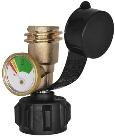 Quorvex Jauge de Niveau de Bouteille de Gaz pour Camping-Car | Jauge de Pression pour Bouteille de Gaz Propane,Manomètre, Détecteur de Fuites pour Bouteilles de 2,3 à 18,1 kg pour Chauffage de