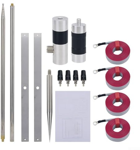 For GP Antenna Portable Kit, TWO-PRO Shortwave Vertical Antenna with Loading Coil 200W Power Under 1.5 SWR for 20m 40m Band Radio Communication
