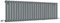 Milano Aruba Anthracite Horizontal Single Oval Panel Radiator - 400mm x 1416mm