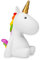 Navaris LED Nachtlicht Einhorn Design wiederaufladbar - mit 60 min Timer - Süße Farbwechsel Kinder Nachttischlampe - Schlummerlicht Lampe Weiß