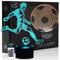 Comiwe Fußball 3D Illusion Nachtlicht Spielzeug,Dekoration LED Nachttischlampe 16 Farben Ändern mit Fernbedienung,Deko Lampe Geburtstagsgeschenk Für Jungen Kinder Freunde-2 Muster