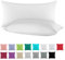 BaSaTex 2er-Pack Renforce-Kissenbezüge aus Baumwolle, 40 x 80 cm, in 13 modernen Farben, Baumwolle, Weiss, 40 x 80 cm