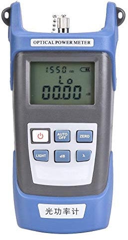 Fiber Optic Cable Tester, Portable Optical Power Meter Optical Fiber Power Meter Tester Fiber Tools SC/FC/ST Connector 800-1700nm -70~+10db(Fiber Optical Power Meter)