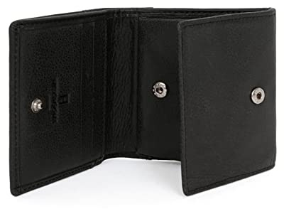 Hexagona Paris - Porte-Monnaie - pour Homme - Collection Instinct - Noir - en Cuir de Vachette Vieilli - Porte-Monnaie - Portefeuilles et Porte-Cartes- Compatible Carte de Crédit