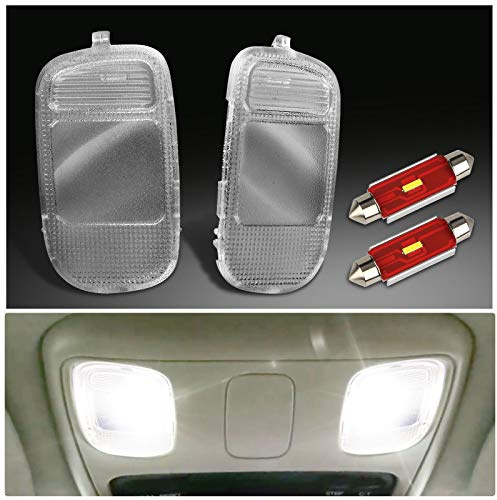 MbuyDIY Cache pour plafonnier intérieur avec ampoules LED blanches compatibles avec Dodge Ram 1500 2500 3500 2002-2009