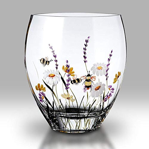Nobile Glassware Bees & Blooms Curved Vase 21cm 2186-21