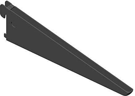 Element System U-Träger T 220 mm schwarzmattt mit Loch Classic 32 Konsole 10201-00082 für Wandschiene 2-reihigl Regal Schiene