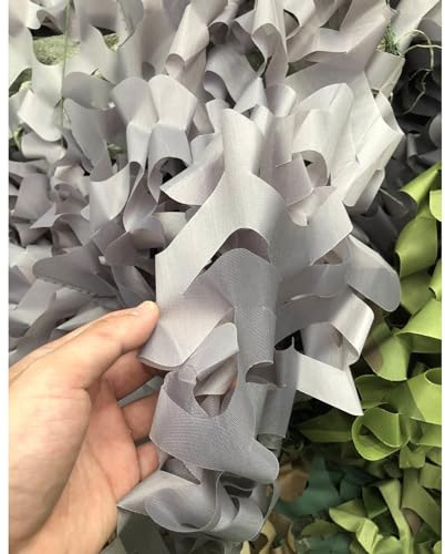 Sonakia Red De Camuflaje Gris, Red De Camuflaje Reforzada Militar, Protector Solar para Exteriores y Red De Sombra Transpirable, para Jardín, Pérgola, Decoración Militar,2x5m(6.6 * 16.4ft)