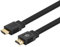 Manhattan HDMI Câble de raccordement Fiche mâle HDMI-A, Fiche mâle HDMI-A 10.00 m noir 355643 blindage double, plat, modèle plat, HDMI High Speed avec Ethernet