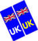 UK Car Number Plate - Vinyl Stickers - Union Jack - NO EU Flag Brexit - Pack of 2 (Front/Rear) Replaces GB Sticker