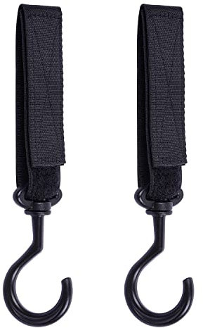 wisdompro Car Seat Headrest Hook, 2 Pack Auto Hooks Multi-Purpose Car Bag Storage Hooks Hanger for Vehicle, Handbag, Purse, Coat, Clothes & Grocery Bag Organizer- Black