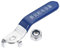 sourcing map Lever Handle Iron Chrome Plated Replacement Quarter Turn with Plastic Grip Blue for DN20 Ball Valve