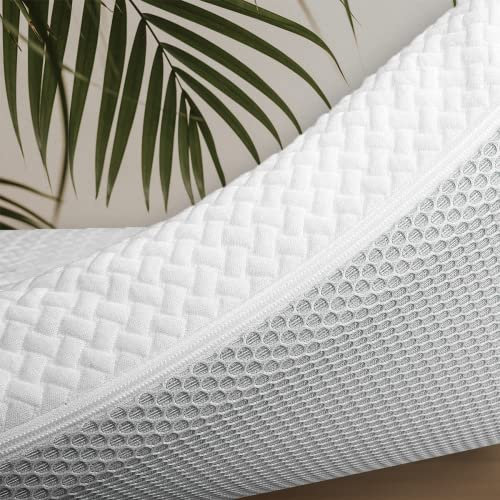Surmatelas Memoire de Forme 100% | Relaxe et Réduit la Pression Lombaire | 80 x 200cm | Epaisseur 7CM | Traitement Bambou | Anti-allergène | Fabriqué en Espagne