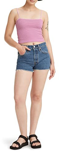 Levi's 501 Original Shorts Short en denim Femme, Salsa Halfway, 34W