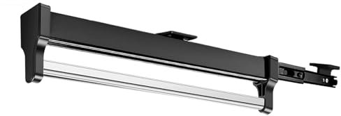 Ausziehbare Kleiderstange zum Herausziehen der Kleiderbügel Verstellbarer Kleiderschrank Teleskopstange Kleiderstange (497mm, Schwarz)