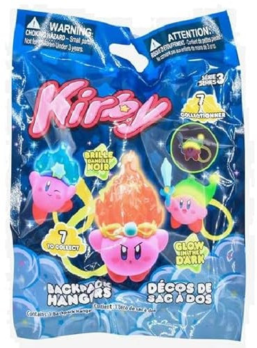 Kirby Rucksack-Anhänger, Blindpack, 1 von 7 Anhängern, Serie 3