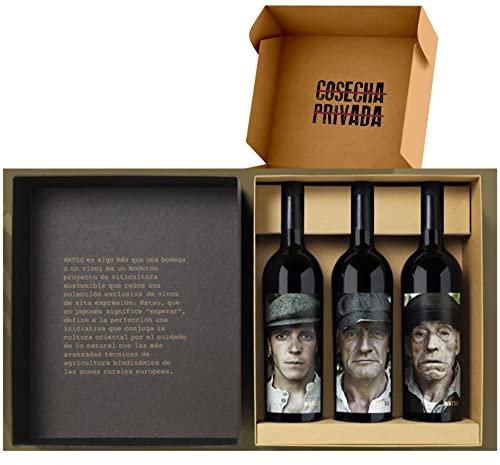 Matsu - Estuche Regalo Vino Edición Limitada. Trilogía de Matsu, El Pícaro – El Recio – El Viejo, seleccionado y enviado por Cosecha Privada. 3 Botellas