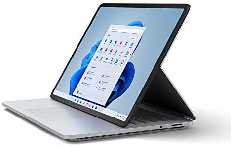 Microsoft Surface Laptop Studio, i7, 32GB RAM, 2TB SSD, GeForce RTX 3050 TI, Win 11 Home, 14,4 Zoll Laptop, Platin