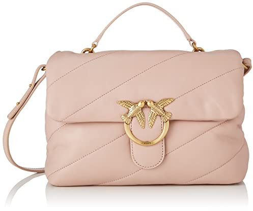 Pinko Love Classic Puff Maxi Quilt H, Borsa Donna, O81Q_Rosa/Polvere Rosa-Antique Gold, U