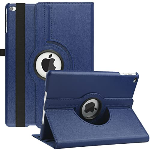 Funda para iPad Air 2/Air 1/iPad 9.7 5ª/6ª Generación (2017/2018) - Rotación de 360 Grados Carcasa con Función de Soporte y Auto-Reposo/Activación (Azul)