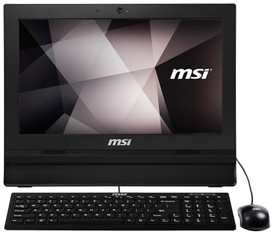 MSI PRO 16T 10M-228XDE AIO Desktop-PC, 15,6“ HD PN, Intel 5205U, 4 GB DDR4 SDRAM, 250GB PCIe NVMe SSD, WiFi, Webcam - Tastatur, Maus - Schwarz