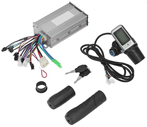 Brushless Motor Controller Kit, 36V 48V 500W Motor Brushless Controller LCD Display Gasgriff Kit für Elektrofahrrad Scooter