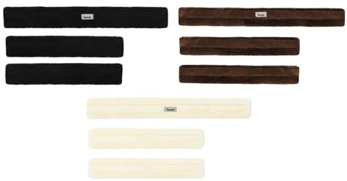 NETPROSHOP Weicher Vorderzeugschutz aus Kunstfell 3-teilig mit Klettverschluss, Groesse:One Size, Farbe:Dunkelbraun