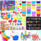 Purpledi Kit de Slime - Bricolage Kit de Fabrication de Slime et Mastic avec 24 Couleurs Crystal Slime,Kit de Fabrication de pour l'artisanat d'art des Enfants,Poudre Scintillanter et Plus Jouets