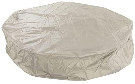 Couverture de Bain à Remous étanche Extérieur Portable Patio Rond Gonflable Bain à Remous Couverture de Spa Protecteur Baignoire Piscine Housses Anti-poussière (Taffetas de (Beige)