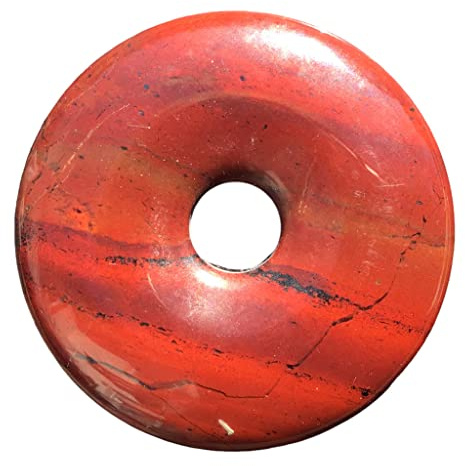 Steinfixx® - Premium Mahagoni Obsidian Donut optional als Kette mit Silber- oder Goldanhänger und 80cm Lederband | Heilstein | Edelstein | Chakra-Stein (Donut mit Goldspirale)