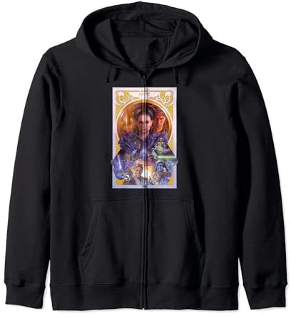 Star Wars Classic Padme Amidala Centered Group Shot Poster Zip Hoodie