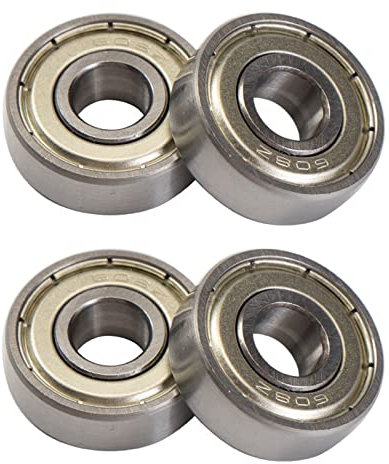 4 Pack 608 ZZ Kugellager, 8mm x 22mm x 7mm Metall Double Shielded Miniatur Rillenkugellager für Skateboard Roller Inline Skates