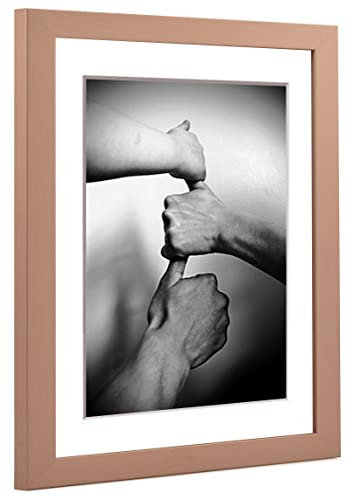 Bilderrahmen Alice mit Passepartout und Acrylglas I Farbe Kupfer I Rahmen in 60x84 cm I Bildgröße 50x70 cm