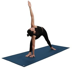 Yoga-Mad Studio-Yogamatte, extra lang, 220 cm lang, 80 cm breit, rutschfeste Gymnastikmatte mit hoher Dichte, für Pilates, Yoga, Stretching, Heimtraining und allgemeine Fitness