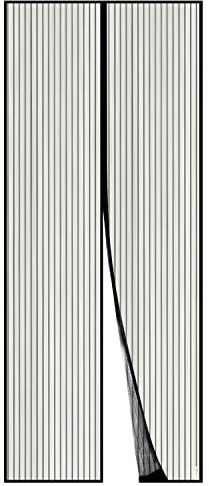 Apalus Cortina Mosquitera Magnética para Puertas. Malla 75x200 cm, Negra | Cierre magnético automático, instalación sin taladrar, antiinsectos, deja pasar el aire, ideal para patios y terrazas