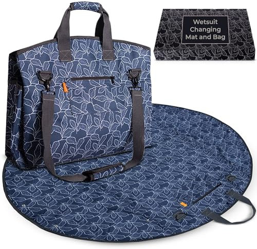 Premium Surfing Wetsuit Changing Mat Bag Water Sports - Waterproof Foldable Portable Mat for Swimming Pool Picnic Suft Beach with Shoulder and Handle Strap - Outdoor Children Play Mat - Dry Bag