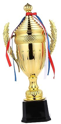 Kisangel 3St Plastik Trophäe Turniertrophäe Trophäe für Sportturniere sportspiele Sport Spiele Sportspielzeug für Kinder Fußballtrophäe für Kinder Goldene Preise vergeben Pokale Mit Deckel