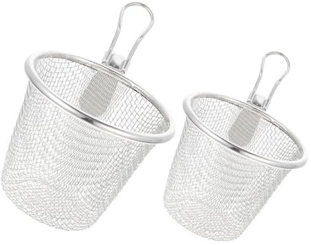 2Pcs Stainless Steel Hot Pot Strainer Spoon Set Noodle Strainer Baskets for Cooking Pasta Filter Spoon Kitchen Colanders for Frying and Food Serving