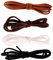 4 Pcs Flat Velvet Leather Lace Cord for Jewelry Making - Black Brown White Khaki - Ideal for Necklaces Bracelets and Anklets