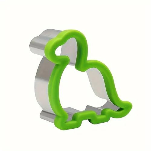 CHEFZOCO Sandwichausstecher, Dinosaurier-Sandwichform, Dinosaurier-Sandwich-Stanzer, Antihaft-Keksausstecher, Kunststoff und Edelstahl, 10 x 10 cm, Dinosaurier-Design