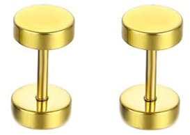 Ohrstecker Edelstahl, Ohrstecker Damen Gold Rund 8mm Ohrringe Damen 8 mm