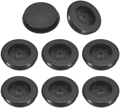sourcing map 24Pcs Rubber Grommets 5/8 (15mm) Drill Hole, 2/4 (12mm) ID Single Sided Hole Plugs Ring Gasket for Firewall Cable Wire Protecting, Black